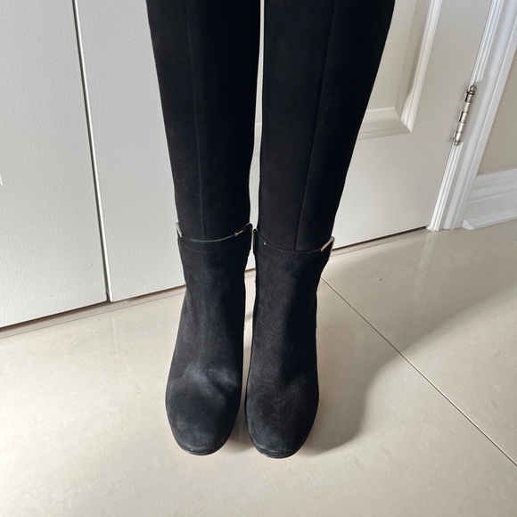Nine West Black Knee High Suede Boots size 8.5 NEW - Picture 4 of 5